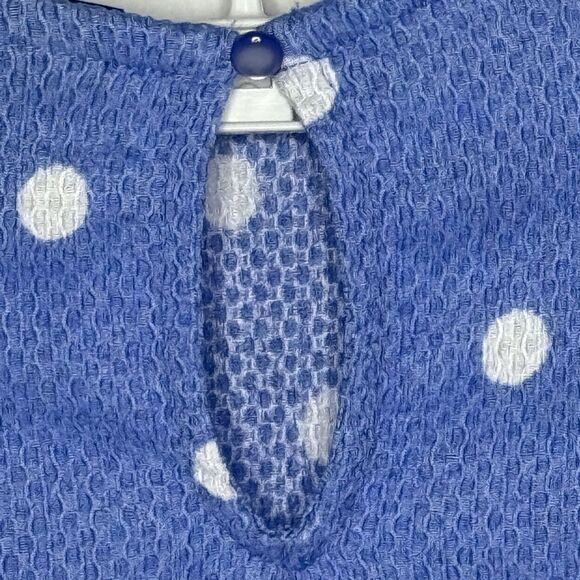 Art Class Girls Blue Polka Dot Textured Woven Long Sleeve Dress Size S 6/7 NEW! - Picture 7 of 10